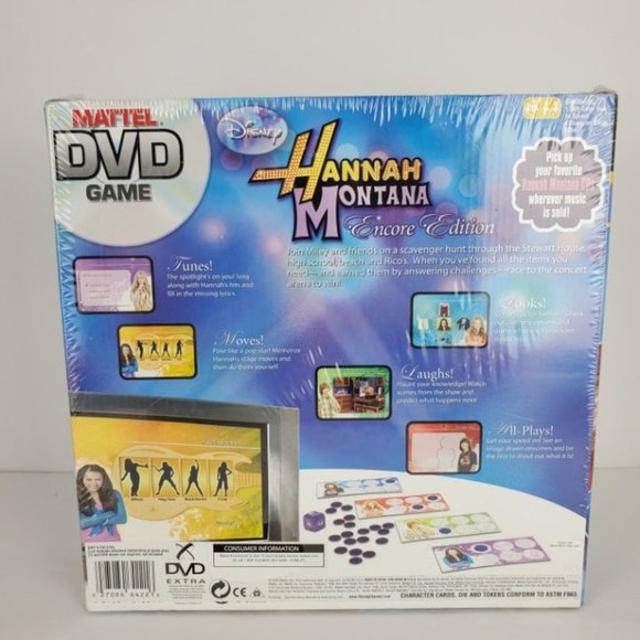Disney Hannah Montana Mattel DVD Game Encore Edition Sealed - Picture 4 of 4
